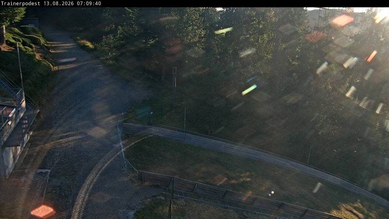 Archiv Foto Webcam Willingen: Blick Schanzentisch der Skisprungschanze