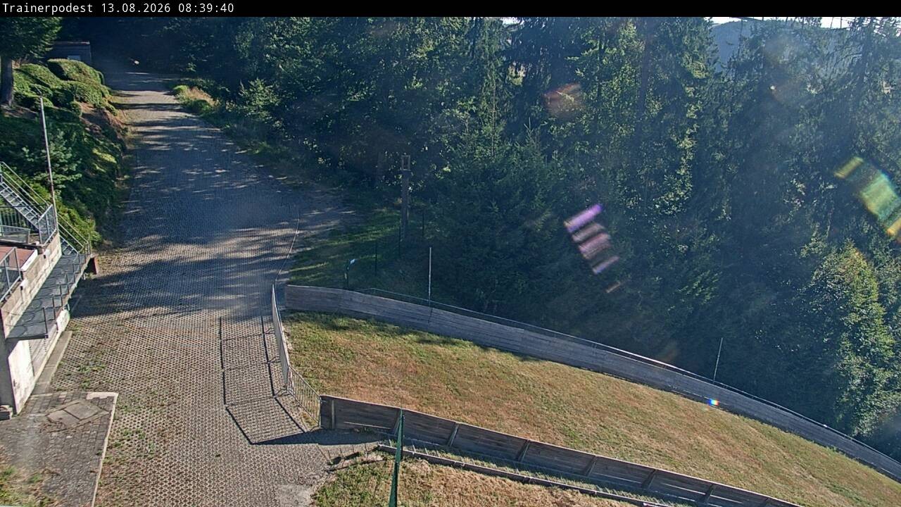 Archiv Foto Webcam Willingen: Blick Schanzentisch der Skisprungschanze