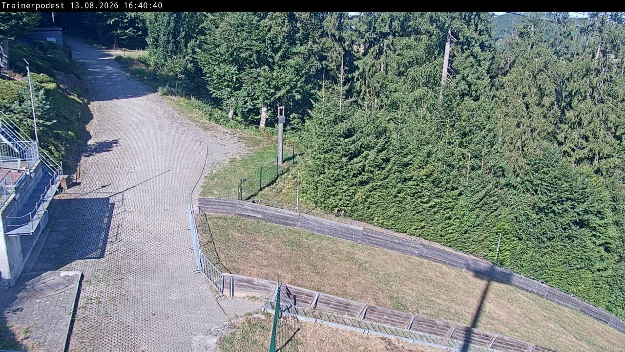 Archiv Foto Webcam Willingen: Blick Schanzentisch der Skisprungschanze