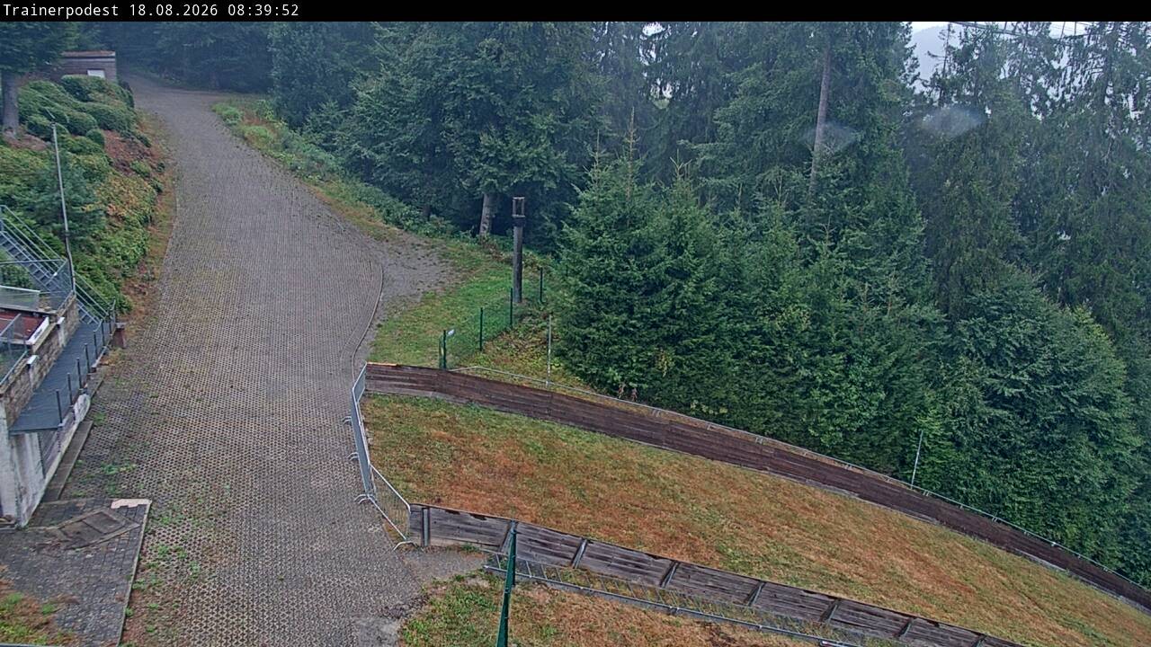 Archiv Foto Webcam Willingen: Blick Schanzentisch der Skisprungschanze