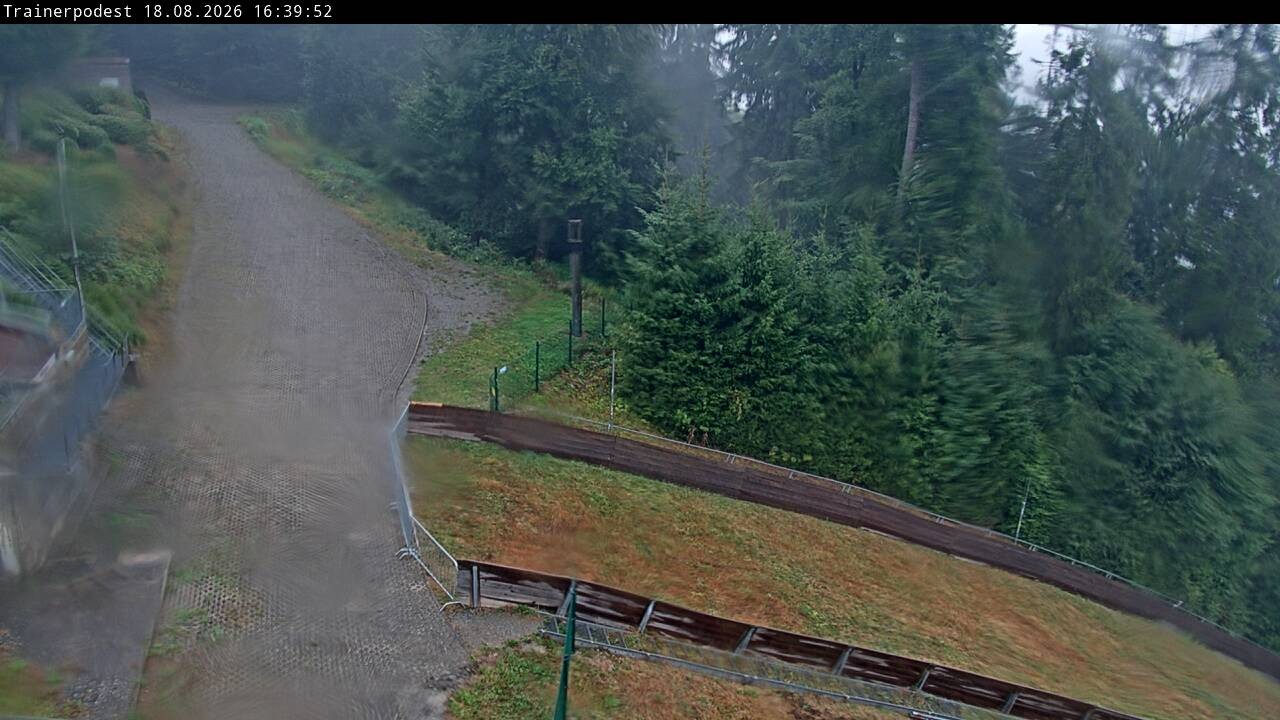 Archiv Foto Webcam Willingen: Blick Schanzentisch der Skisprungschanze
