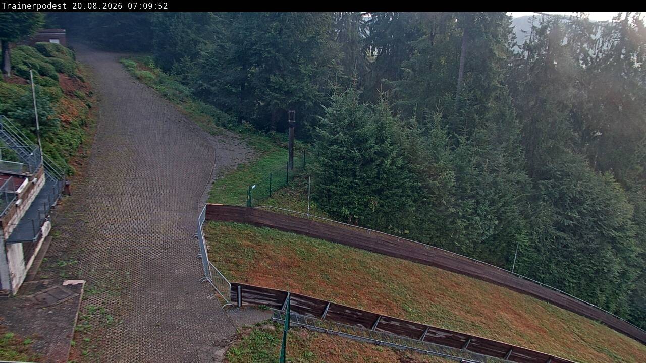 Archiv Foto Webcam Willingen: Blick Schanzentisch der Skisprungschanze