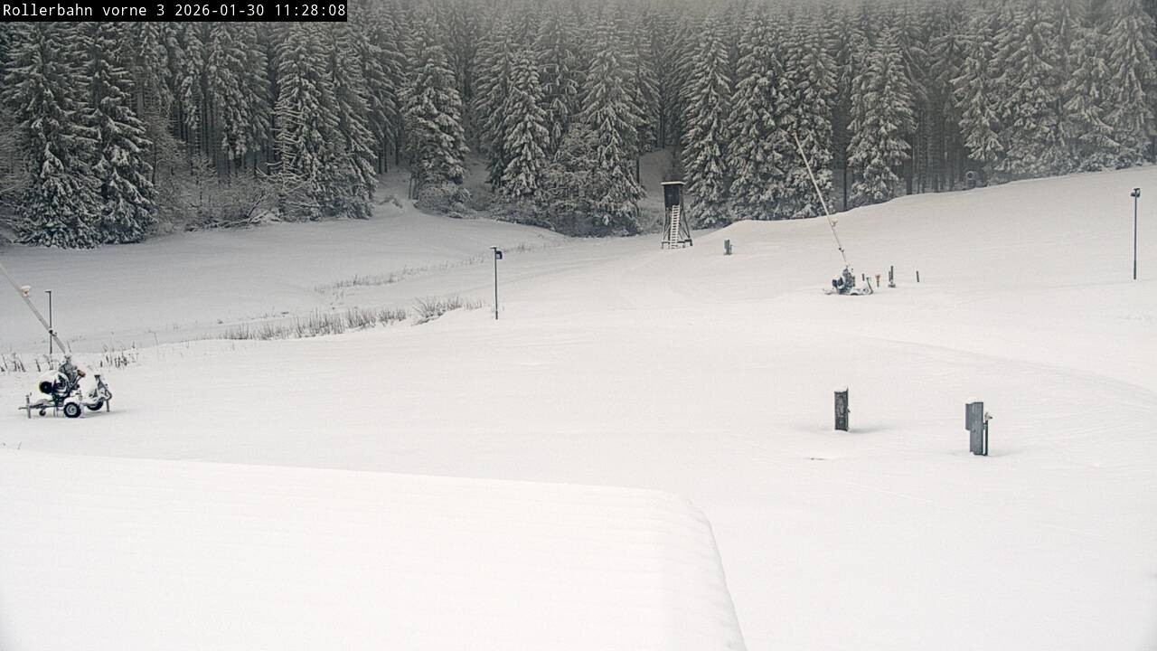 Archiv Foto Webcam Willingen - Blick Rollerbahn der Biathlon Arena