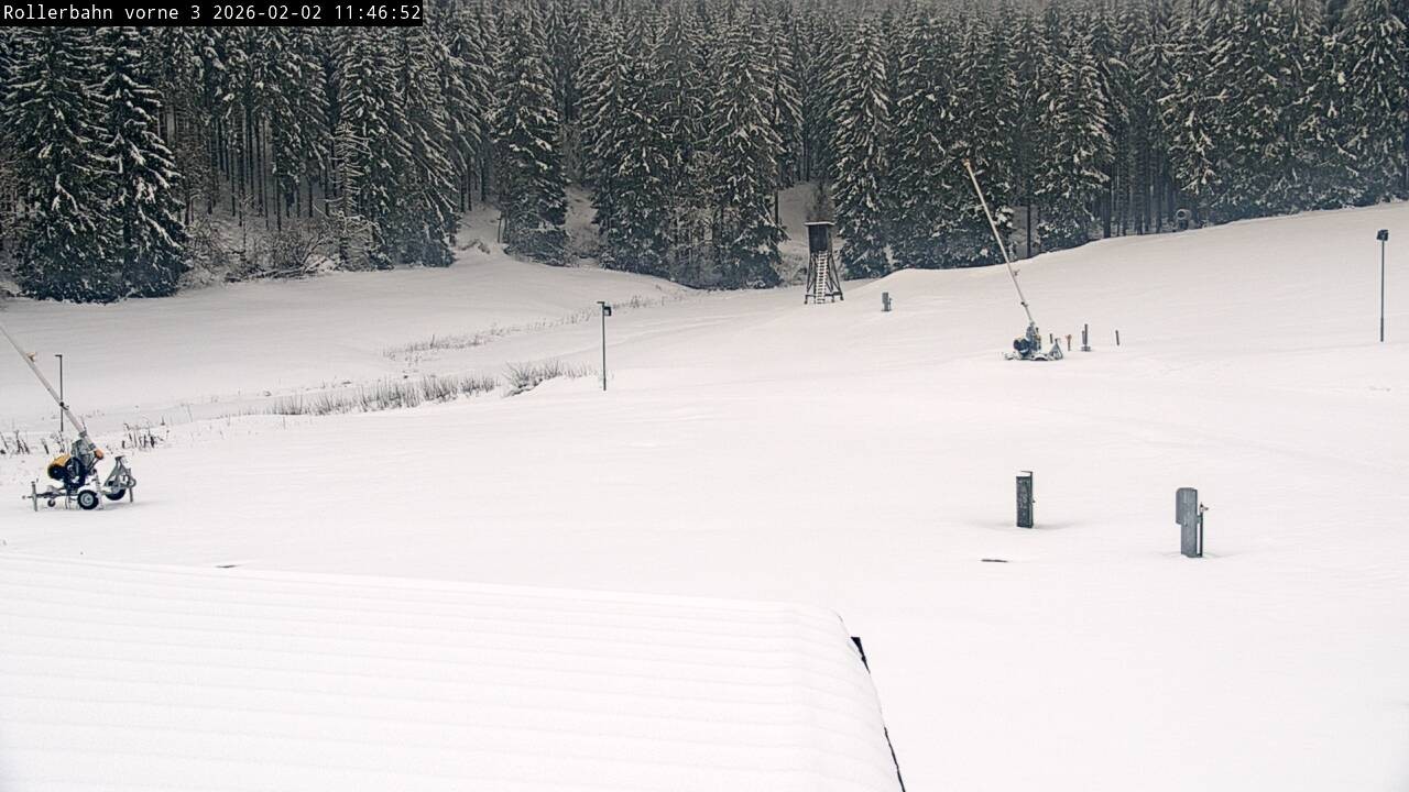 Archiv Foto Webcam Willingen - Blick Rollerbahn der Biathlon Arena