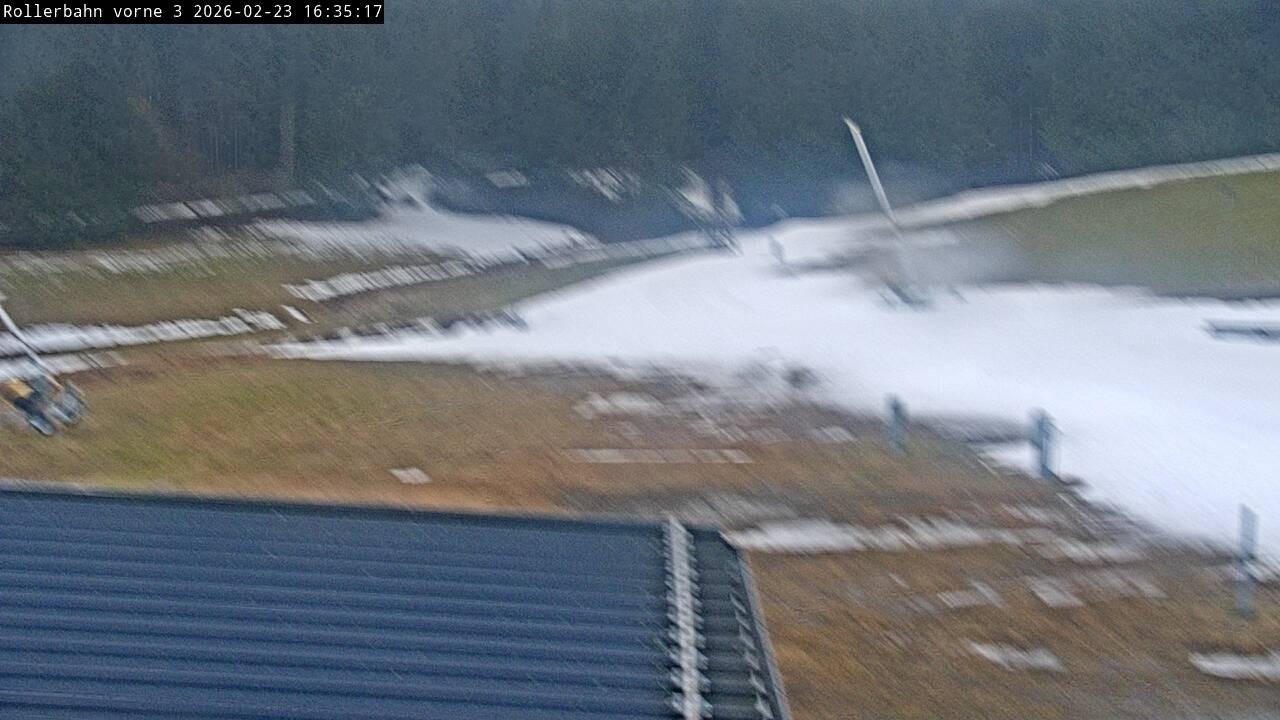 Archiv Foto Webcam Willingen - Blick Rollerbahn der Biathlon Arena