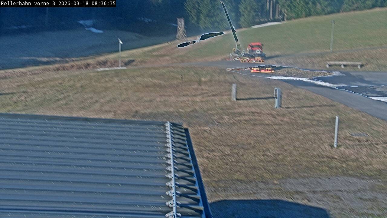 Archiv Foto Webcam Willingen - Blick Rollerbahn der Biathlon Arena