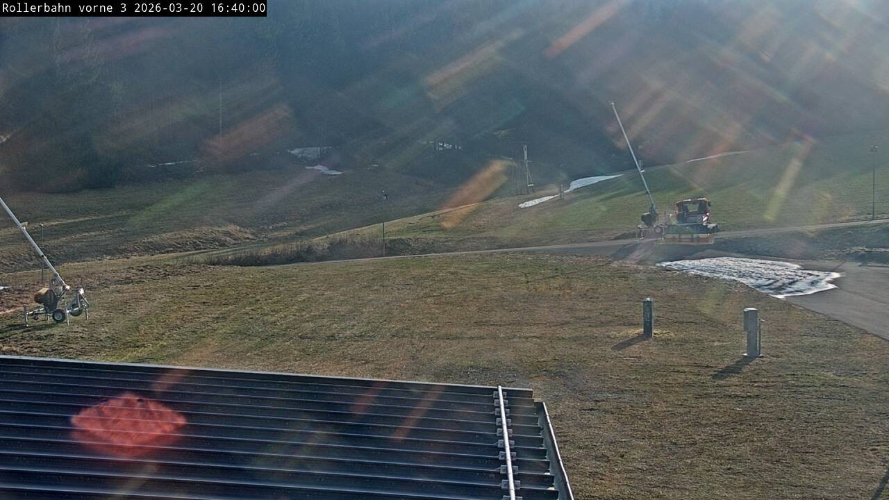 Archiv Foto Webcam Willingen - Blick Rollerbahn der Biathlon Arena