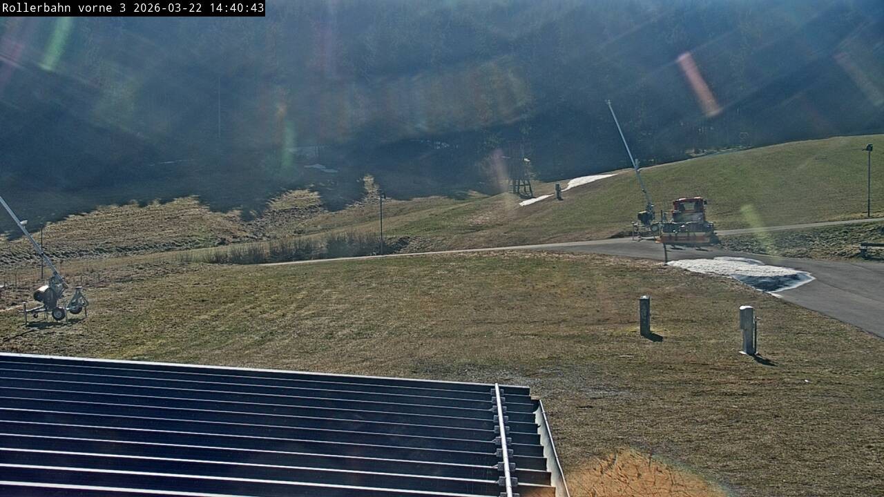 Archiv Foto Webcam Willingen - Blick Rollerbahn der Biathlon Arena