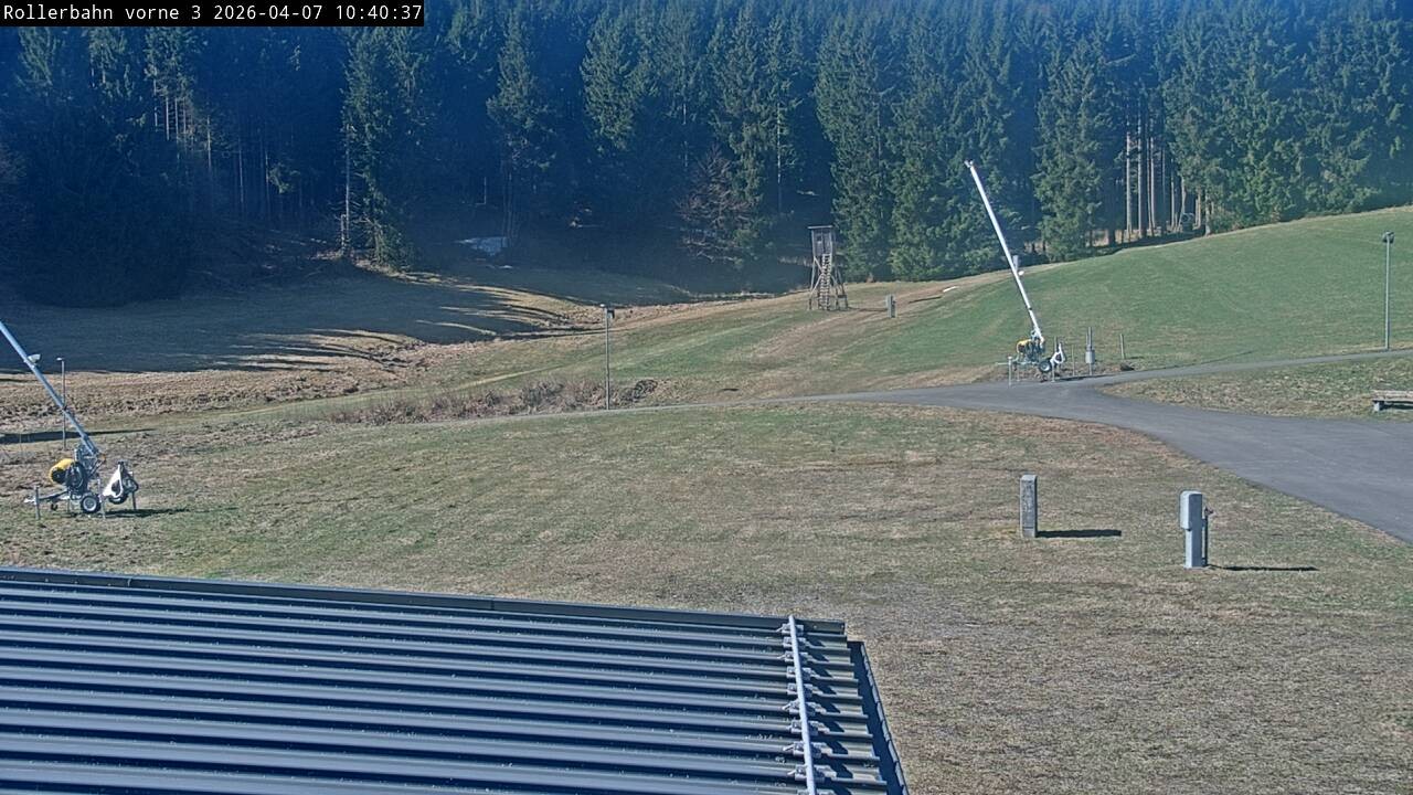 Archiv Foto Webcam Willingen - Blick Rollerbahn der Biathlon Arena