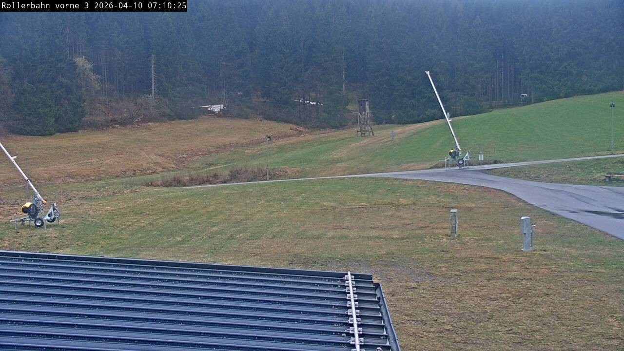 Archiv Foto Webcam Willingen - Blick Rollerbahn der Biathlon Arena