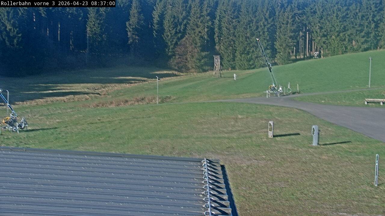 Archiv Foto Webcam Willingen - Blick Rollerbahn der Biathlon Arena