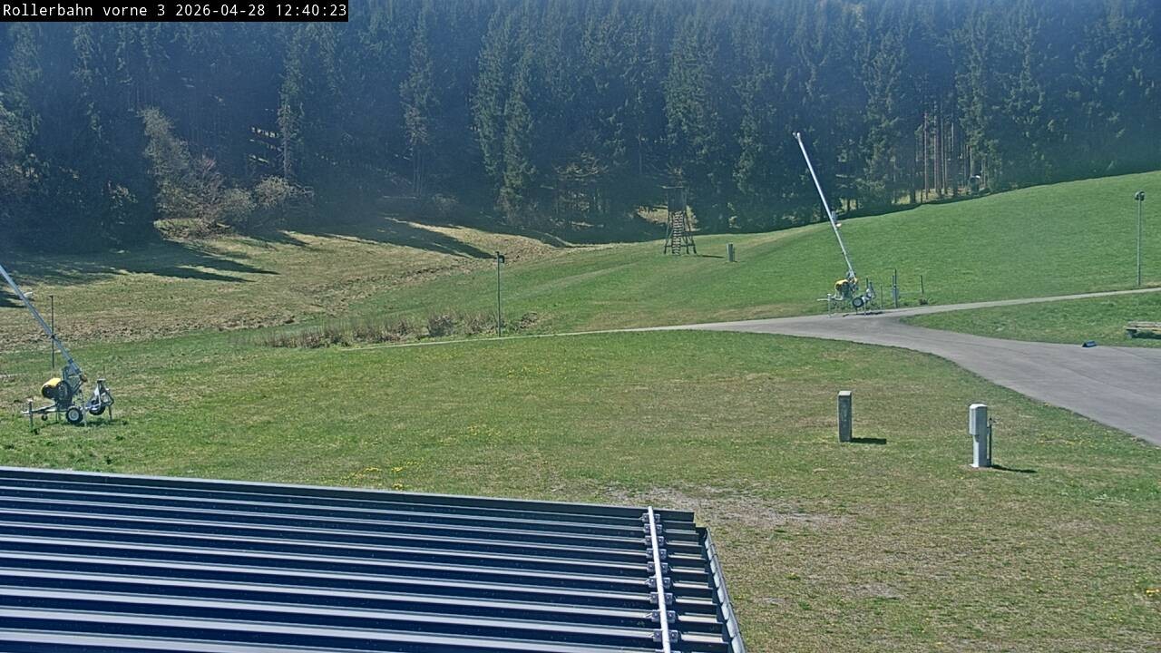 Archiv Foto Webcam Willingen - Blick Rollerbahn der Biathlon Arena