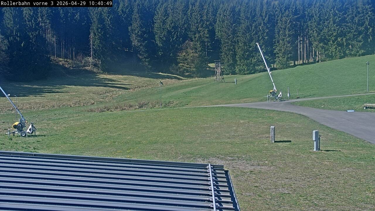 Archiv Foto Webcam Willingen - Blick Rollerbahn der Biathlon Arena