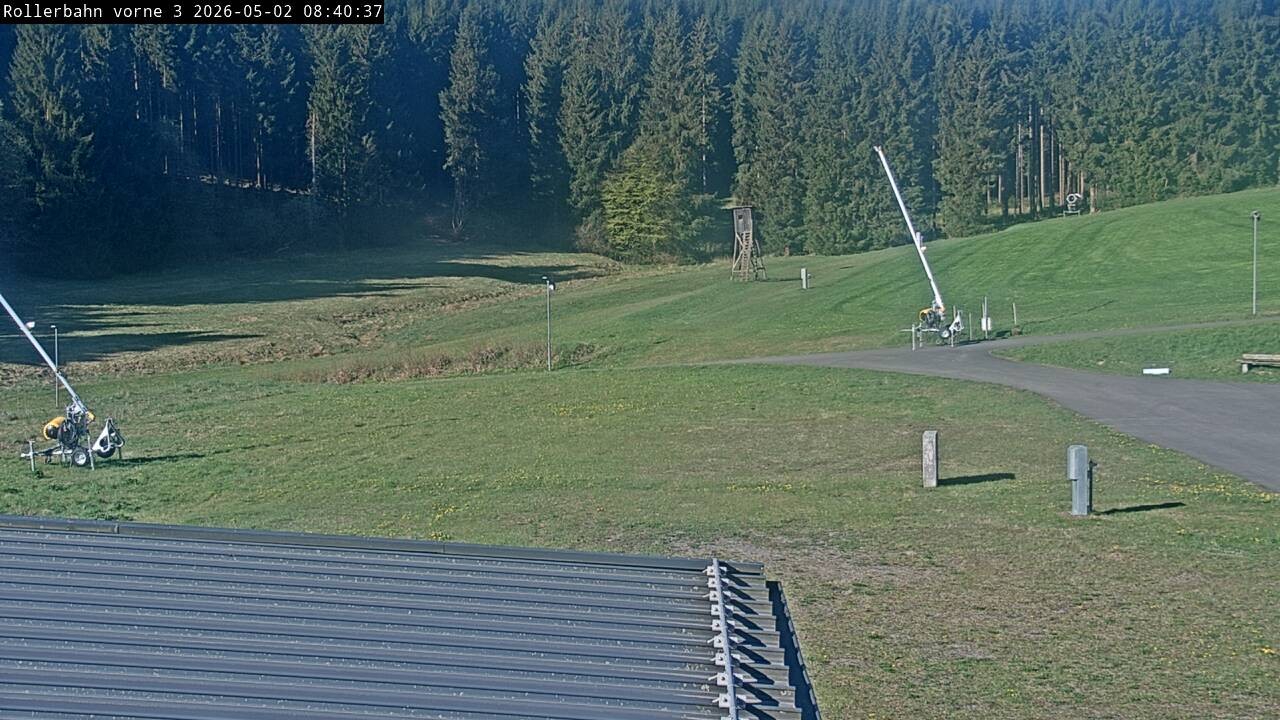 Archiv Foto Webcam Willingen - Blick Rollerbahn der Biathlon Arena