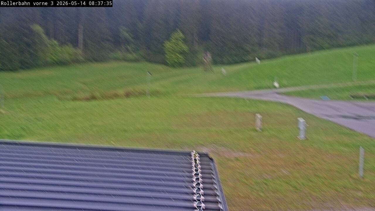 Archiv Foto Webcam Willingen - Blick Rollerbahn der Biathlon Arena