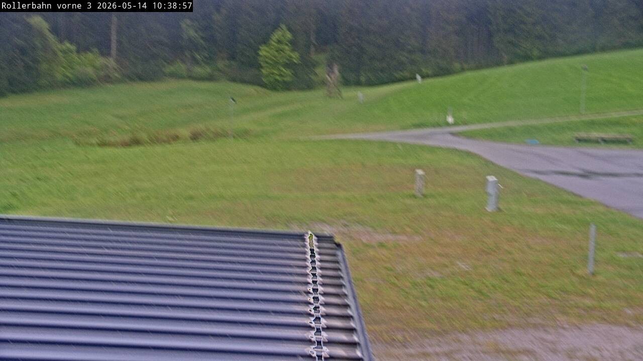 Archiv Foto Webcam Willingen - Blick Rollerbahn der Biathlon Arena