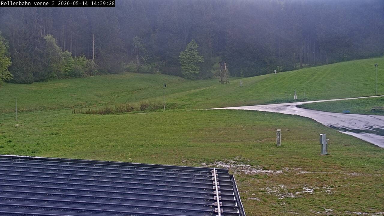 Archiv Foto Webcam Willingen - Blick Rollerbahn der Biathlon Arena