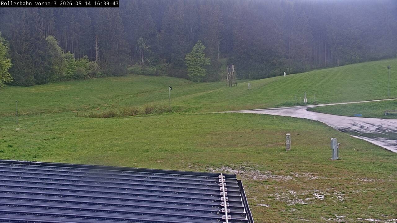 Archiv Foto Webcam Willingen - Blick Rollerbahn der Biathlon Arena