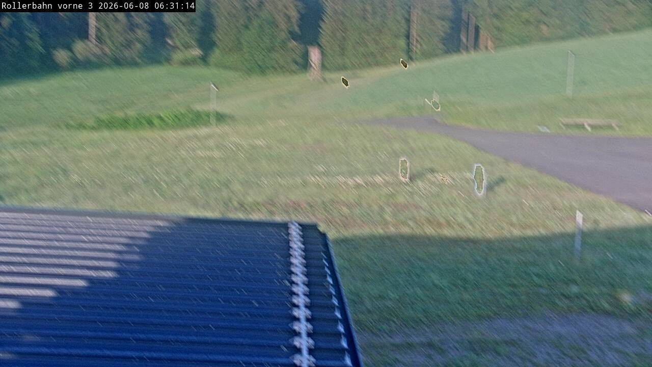 Archiv Foto Webcam Willingen - Blick Rollerbahn der Biathlon Arena