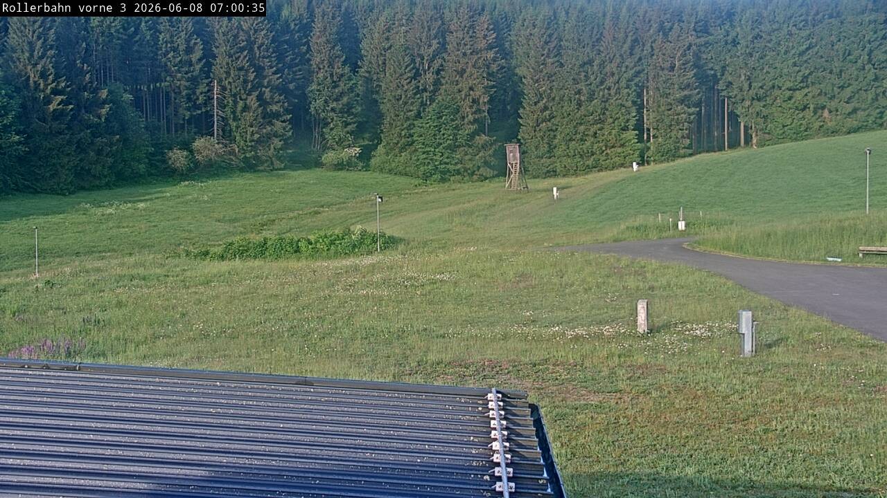 Archiv Foto Webcam Willingen - Blick Rollerbahn der Biathlon Arena