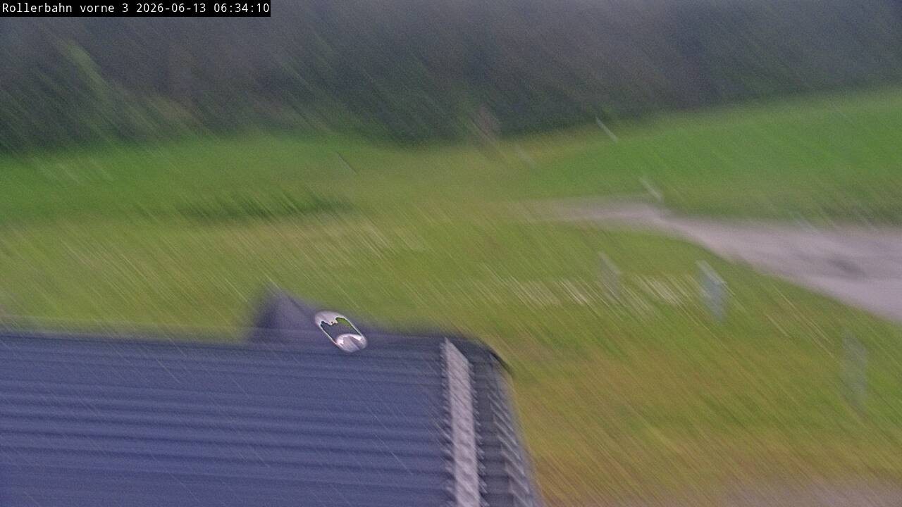 Archiv Foto Webcam Willingen - Blick Rollerbahn der Biathlon Arena