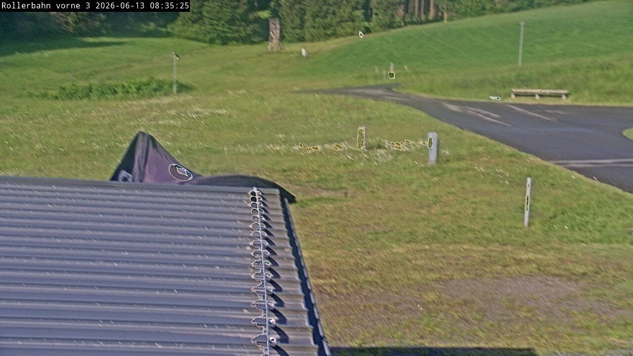Archiv Foto Webcam Willingen - Blick Rollerbahn der Biathlon Arena