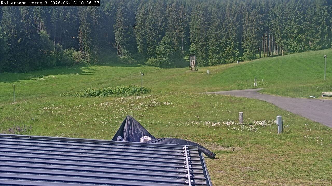 Archiv Foto Webcam Willingen - Blick Rollerbahn der Biathlon Arena