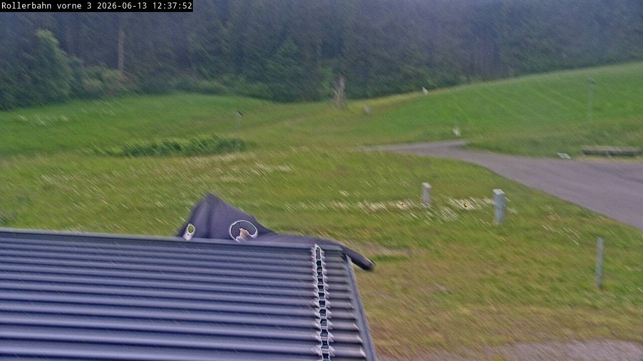 Archiv Foto Webcam Willingen - Blick Rollerbahn der Biathlon Arena