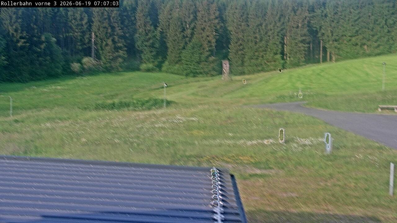 Archiv Foto Webcam Willingen - Blick Rollerbahn der Biathlon Arena