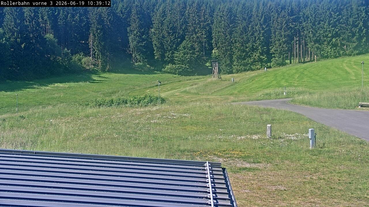 Archiv Foto Webcam Willingen - Blick Rollerbahn der Biathlon Arena