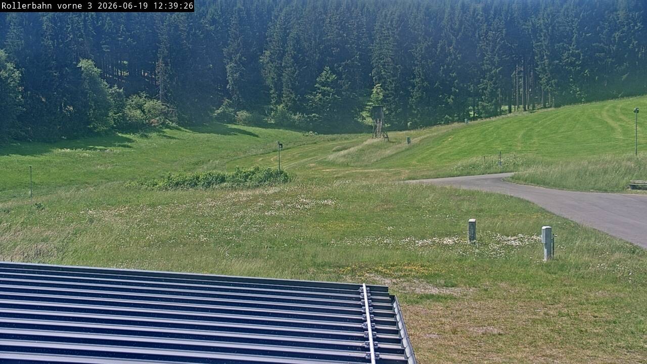 Archiv Foto Webcam Willingen - Blick Rollerbahn der Biathlon Arena
