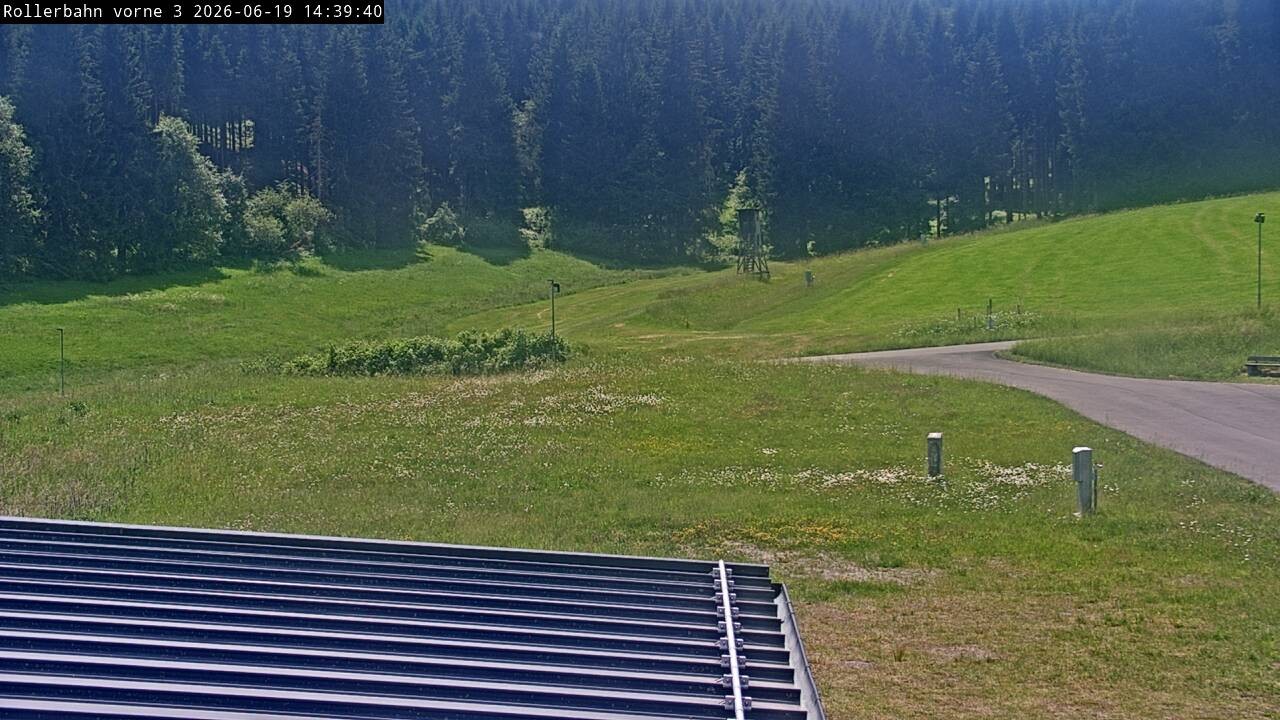 Archiv Foto Webcam Willingen - Blick Rollerbahn der Biathlon Arena