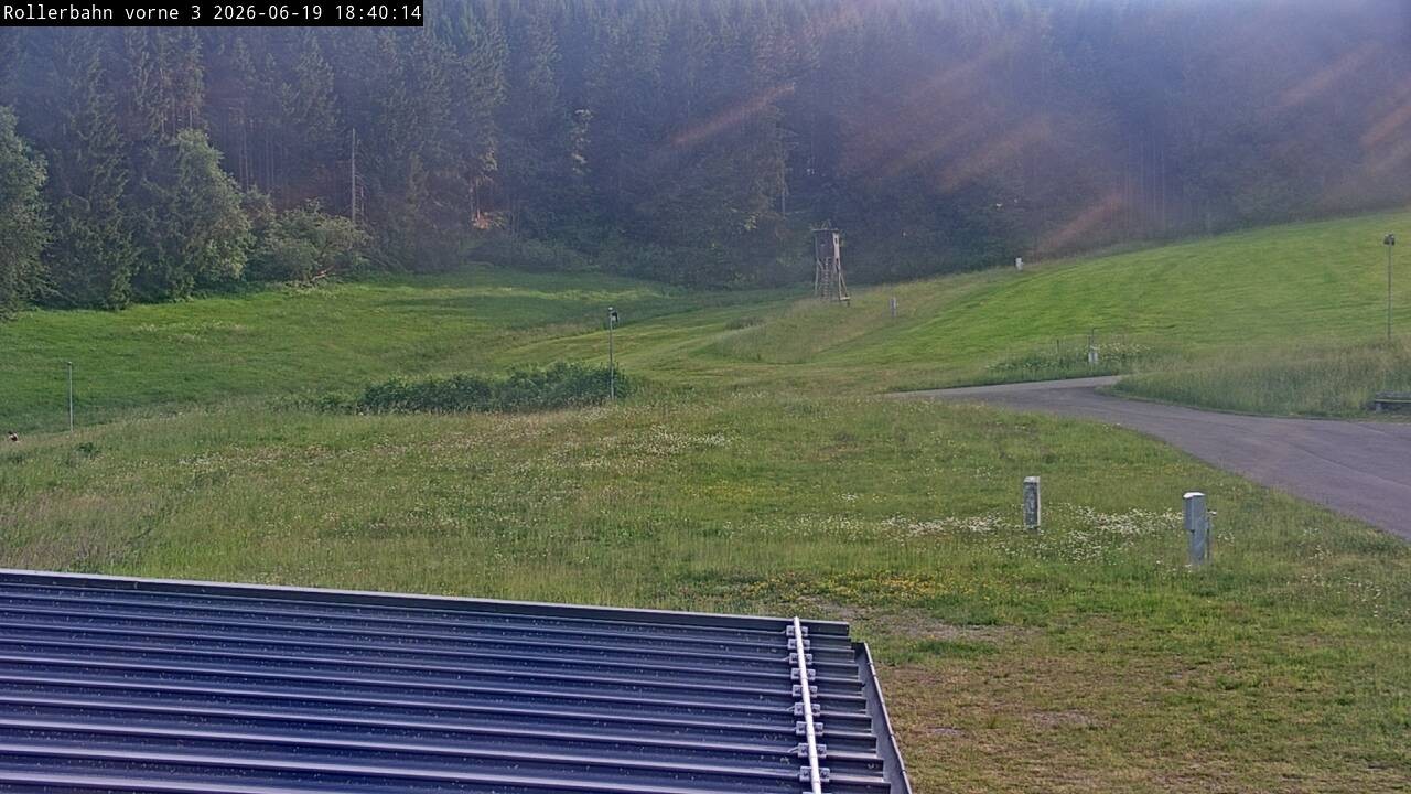 Archiv Foto Webcam Willingen - Blick Rollerbahn der Biathlon Arena