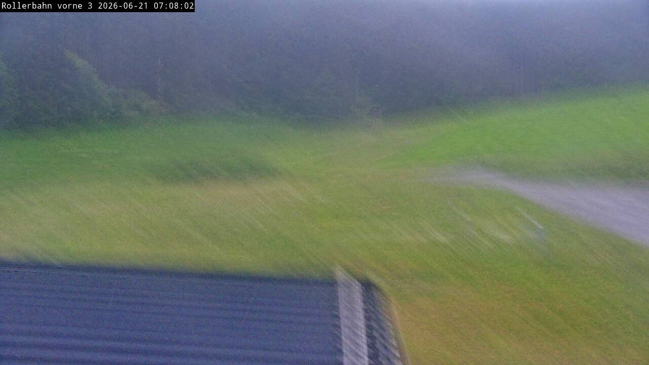 Archiv Foto Webcam Willingen - Blick Rollerbahn der Biathlon Arena