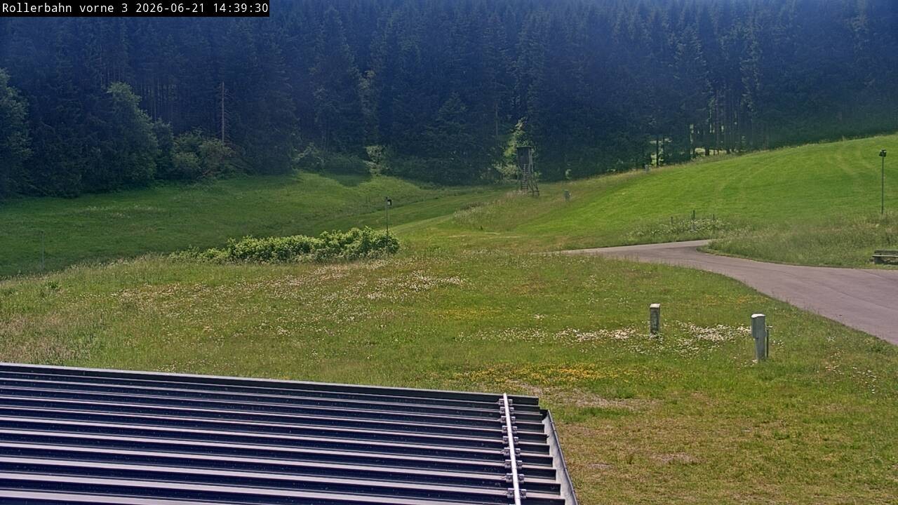Archiv Foto Webcam Willingen - Blick Rollerbahn der Biathlon Arena