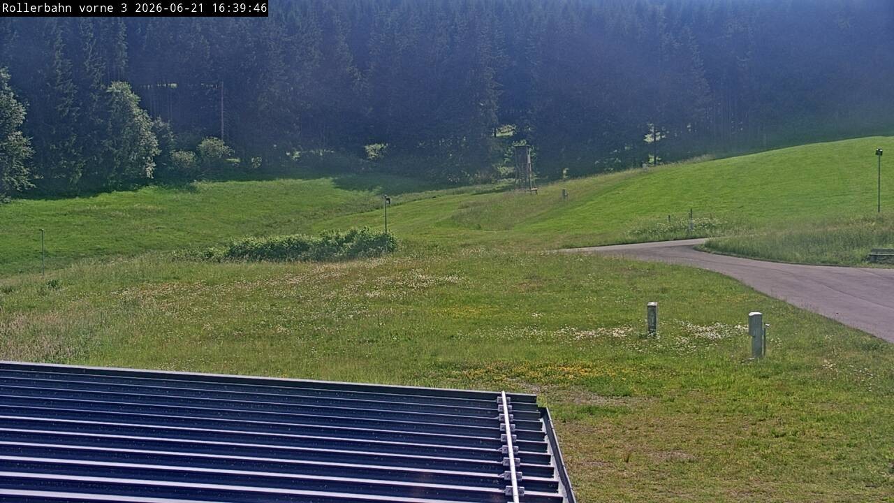 Archiv Foto Webcam Willingen - Blick Rollerbahn der Biathlon Arena