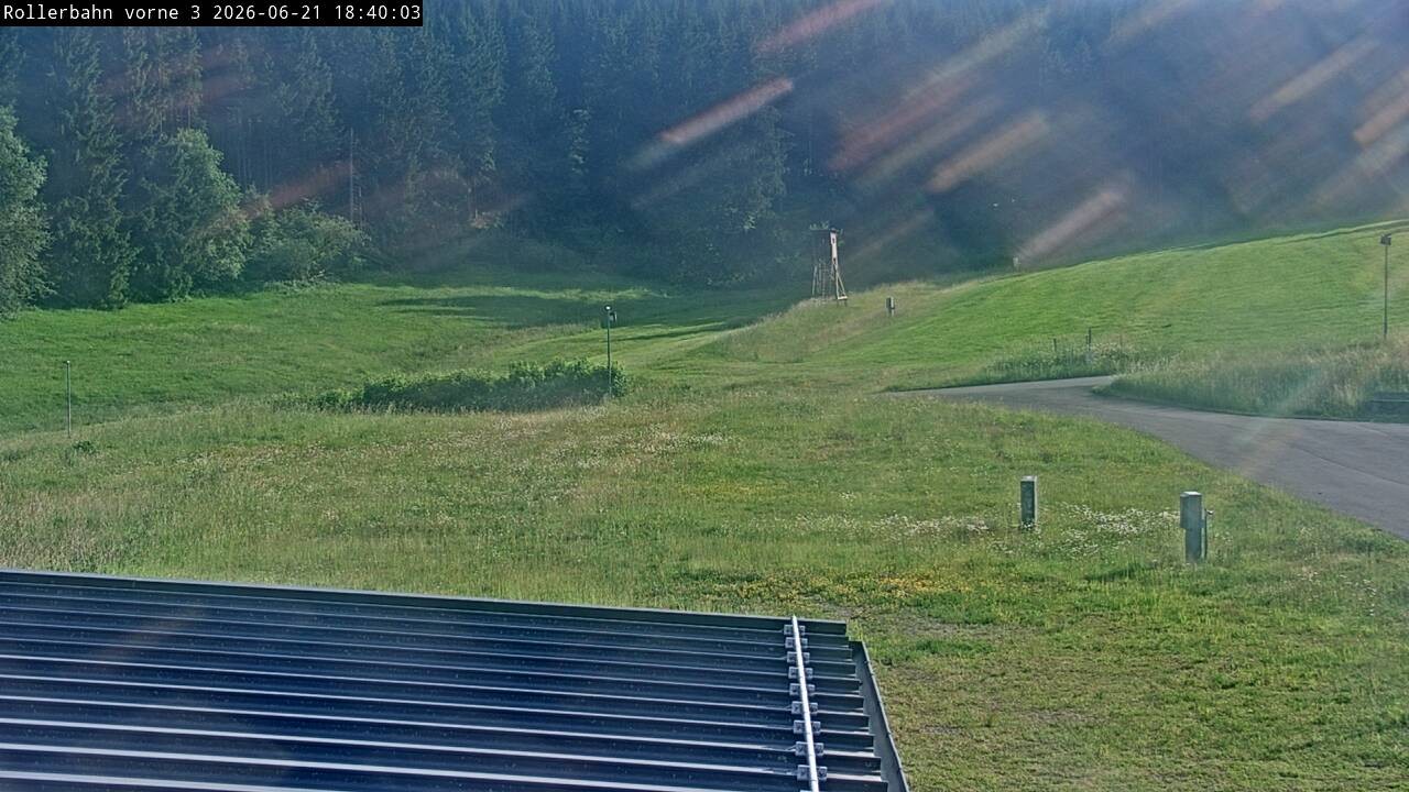 Archiv Foto Webcam Willingen - Blick Rollerbahn der Biathlon Arena