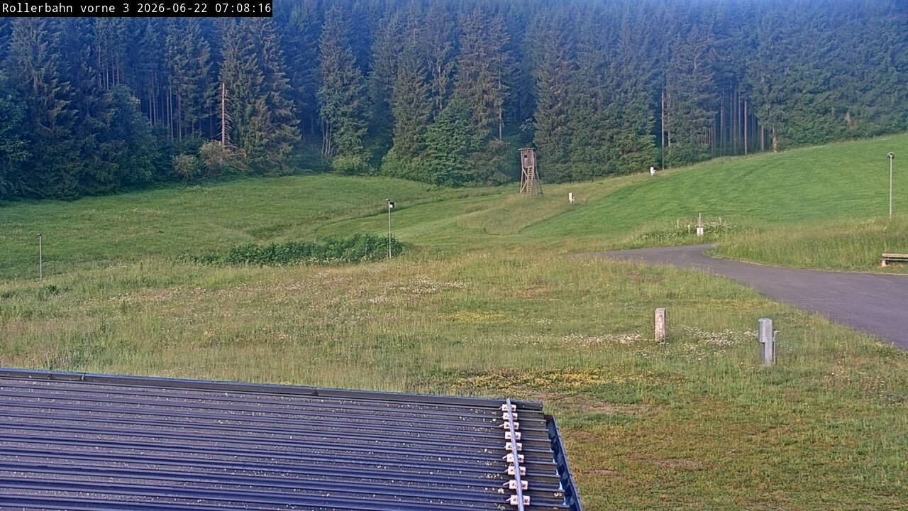 Archiv Foto Webcam Willingen - Blick Rollerbahn der Biathlon Arena