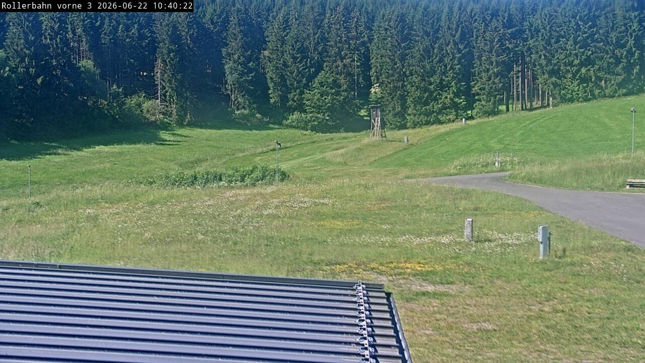 Archiv Foto Webcam Willingen - Blick Rollerbahn der Biathlon Arena