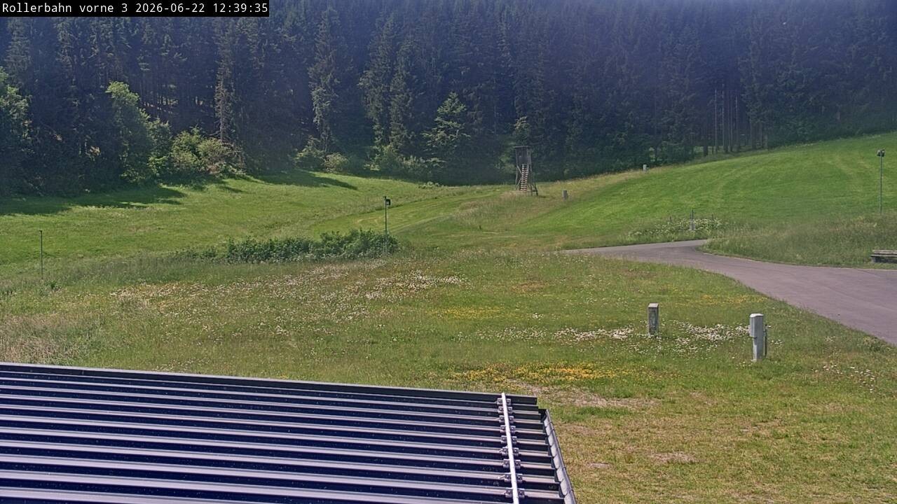 Archiv Foto Webcam Willingen - Blick Rollerbahn der Biathlon Arena