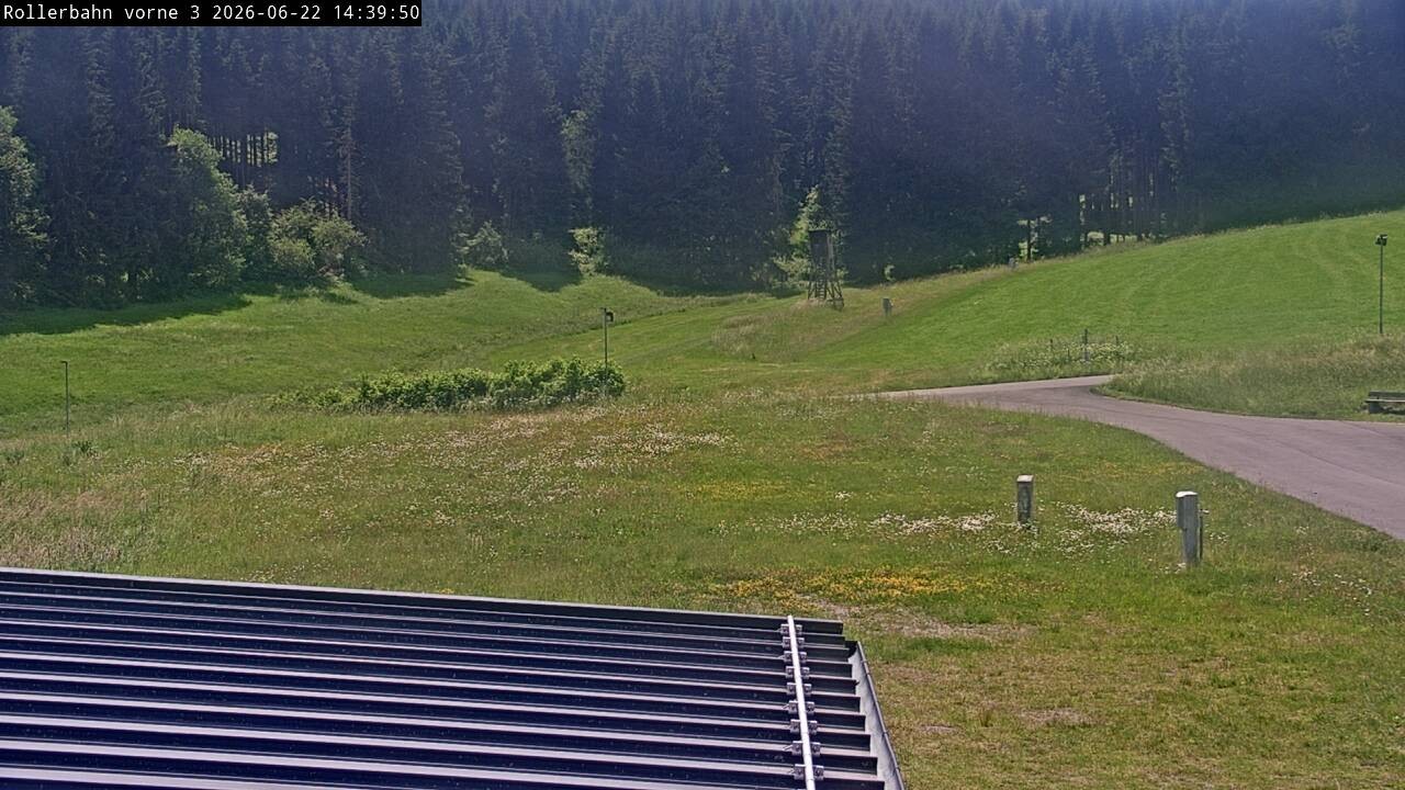 Archiv Foto Webcam Willingen - Blick Rollerbahn der Biathlon Arena