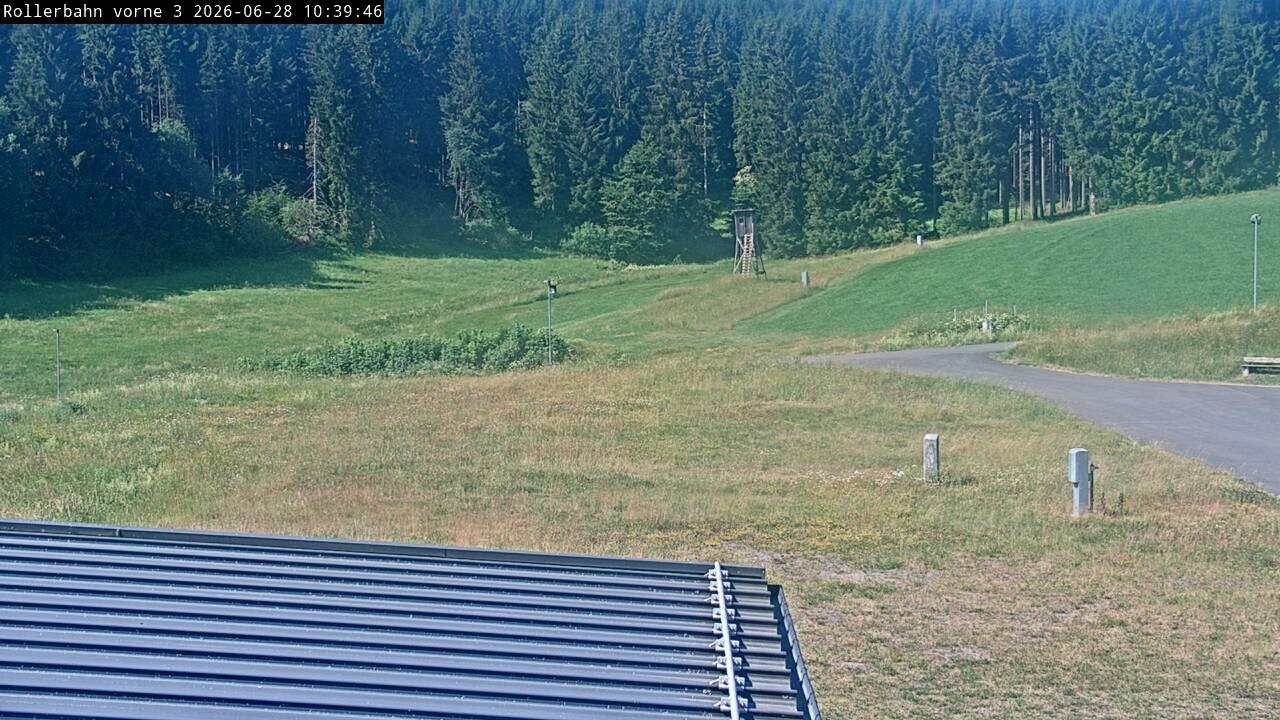 Archiv Foto Webcam Willingen - Blick Rollerbahn der Biathlon Arena