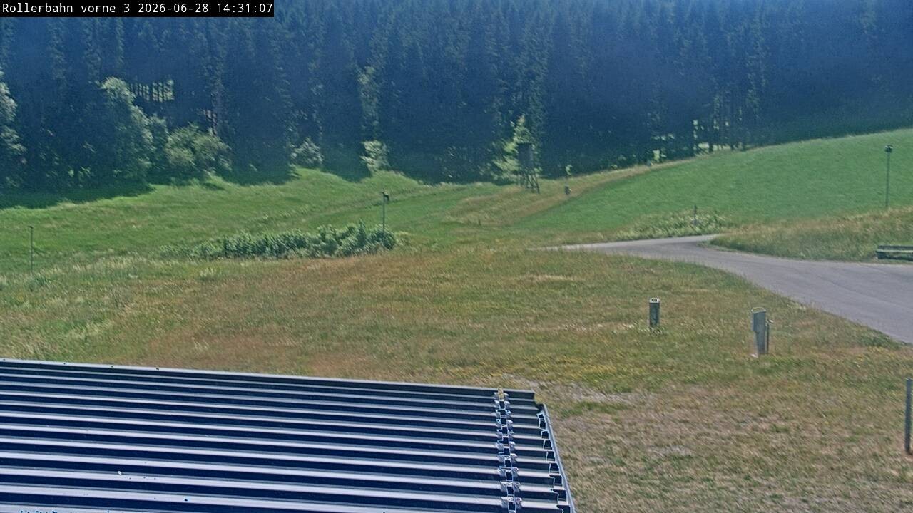 Archiv Foto Webcam Willingen - Blick Rollerbahn der Biathlon Arena