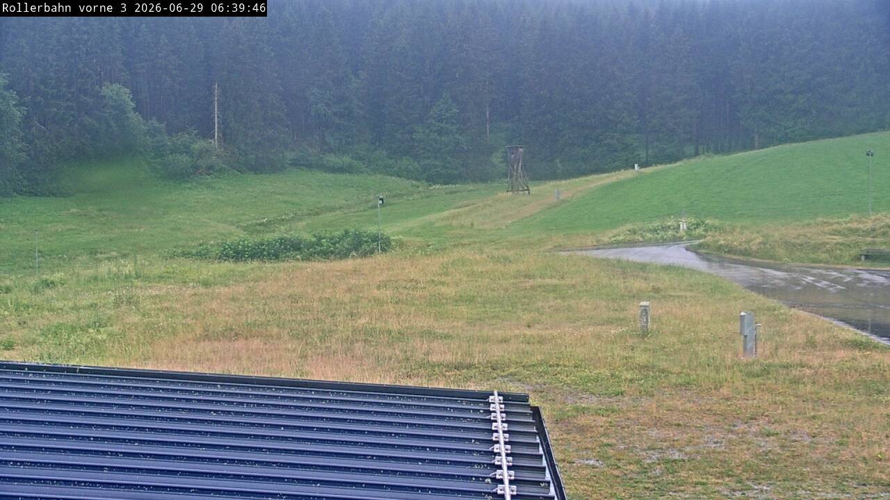 Archiv Foto Webcam Willingen - Blick Rollerbahn der Biathlon Arena