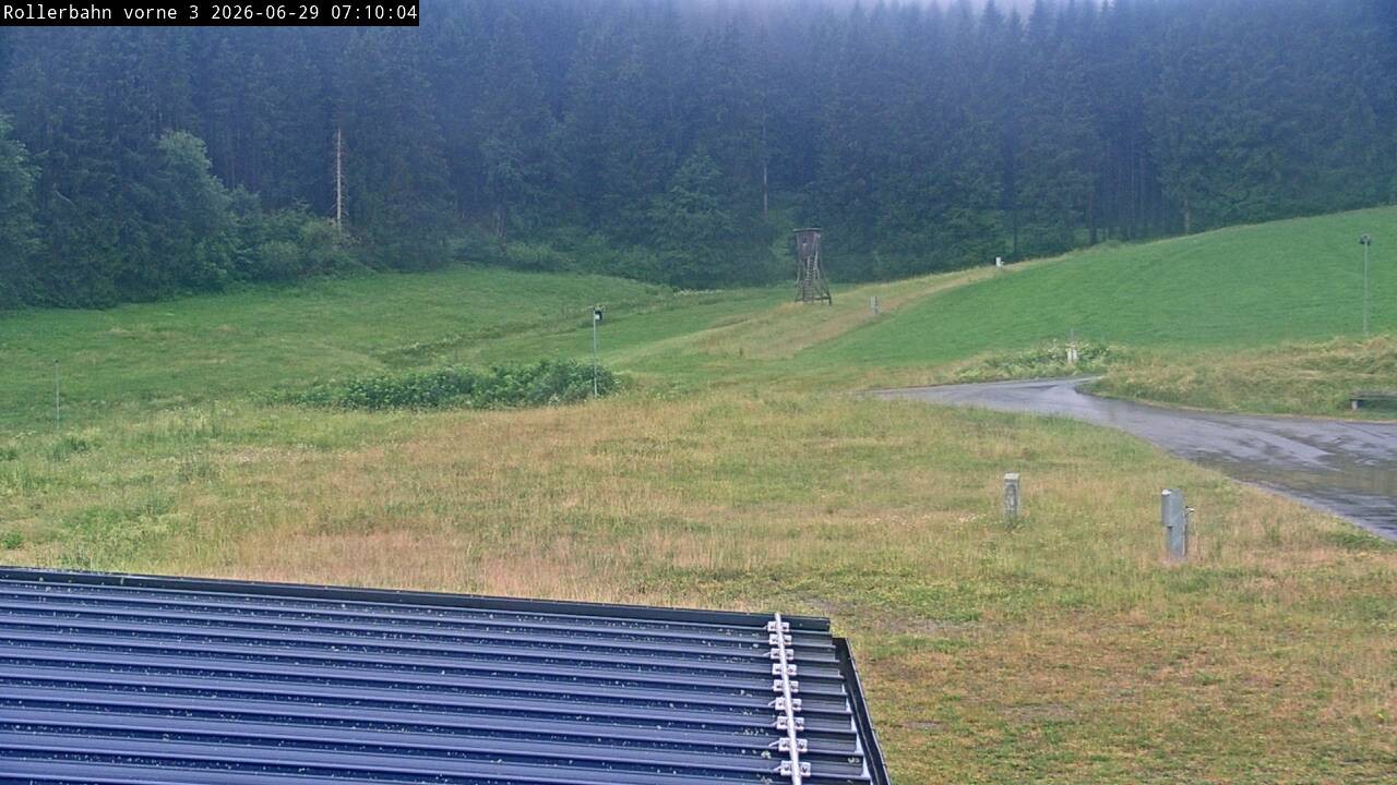 Archiv Foto Webcam Willingen - Blick Rollerbahn der Biathlon Arena