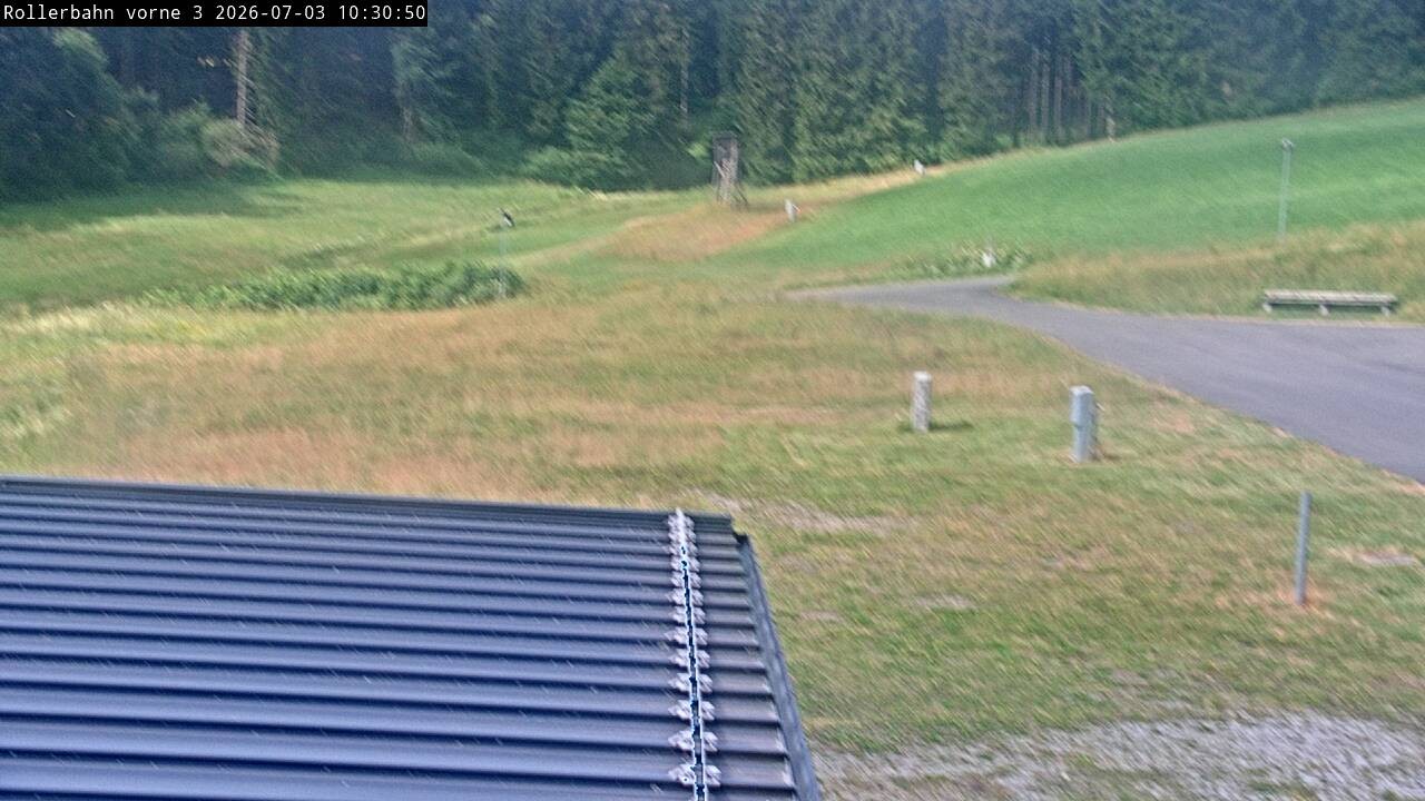 Archiv Foto Webcam Willingen - Blick Rollerbahn der Biathlon Arena