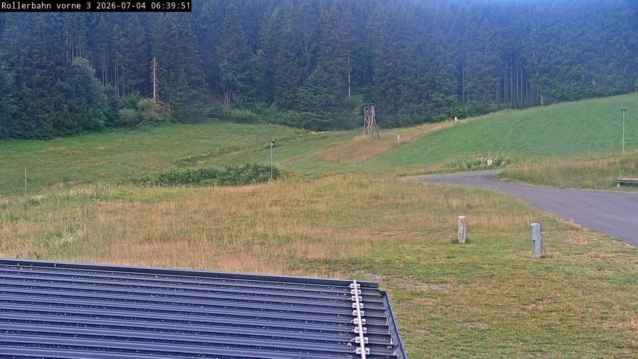 Archiv Foto Webcam Willingen - Blick Rollerbahn der Biathlon Arena