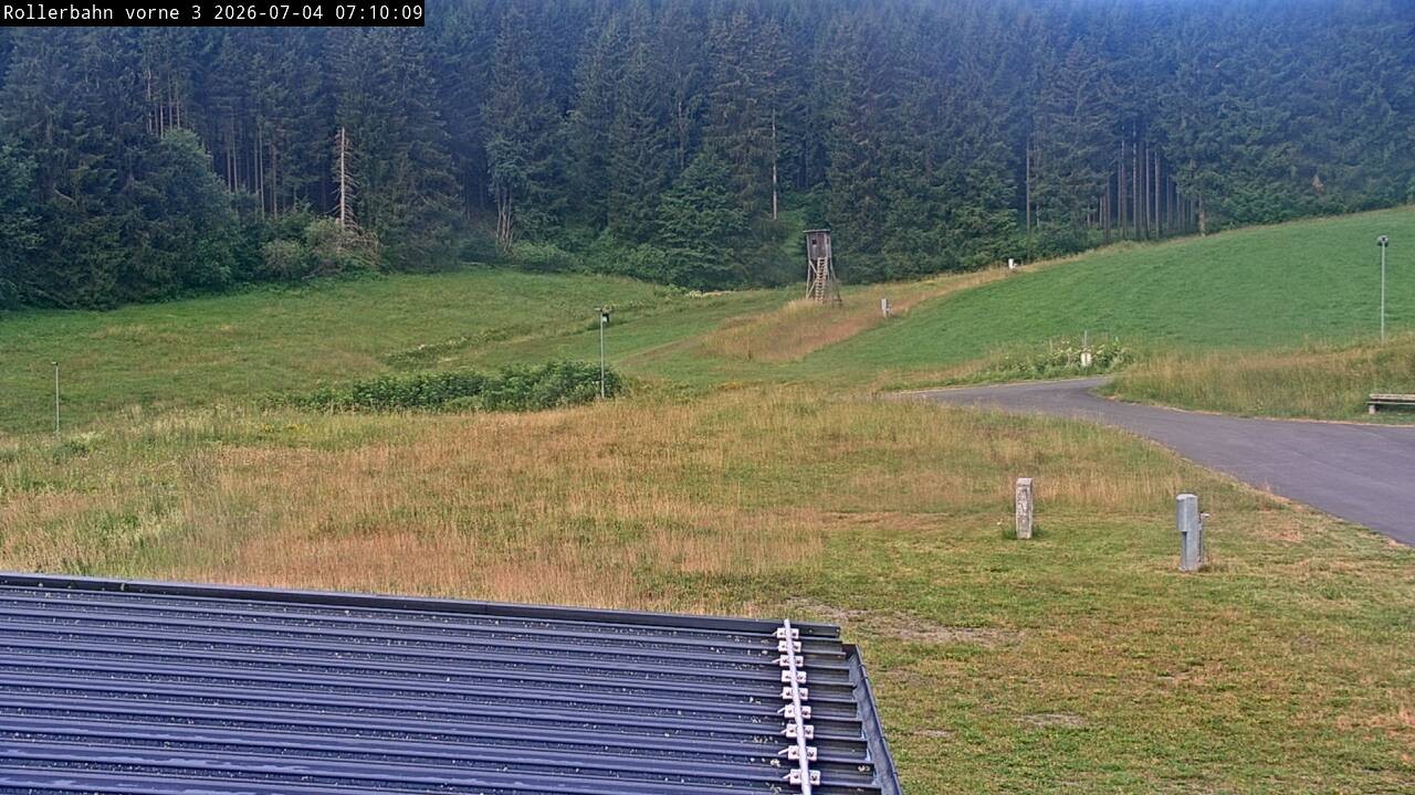 Archiv Foto Webcam Willingen - Blick Rollerbahn der Biathlon Arena