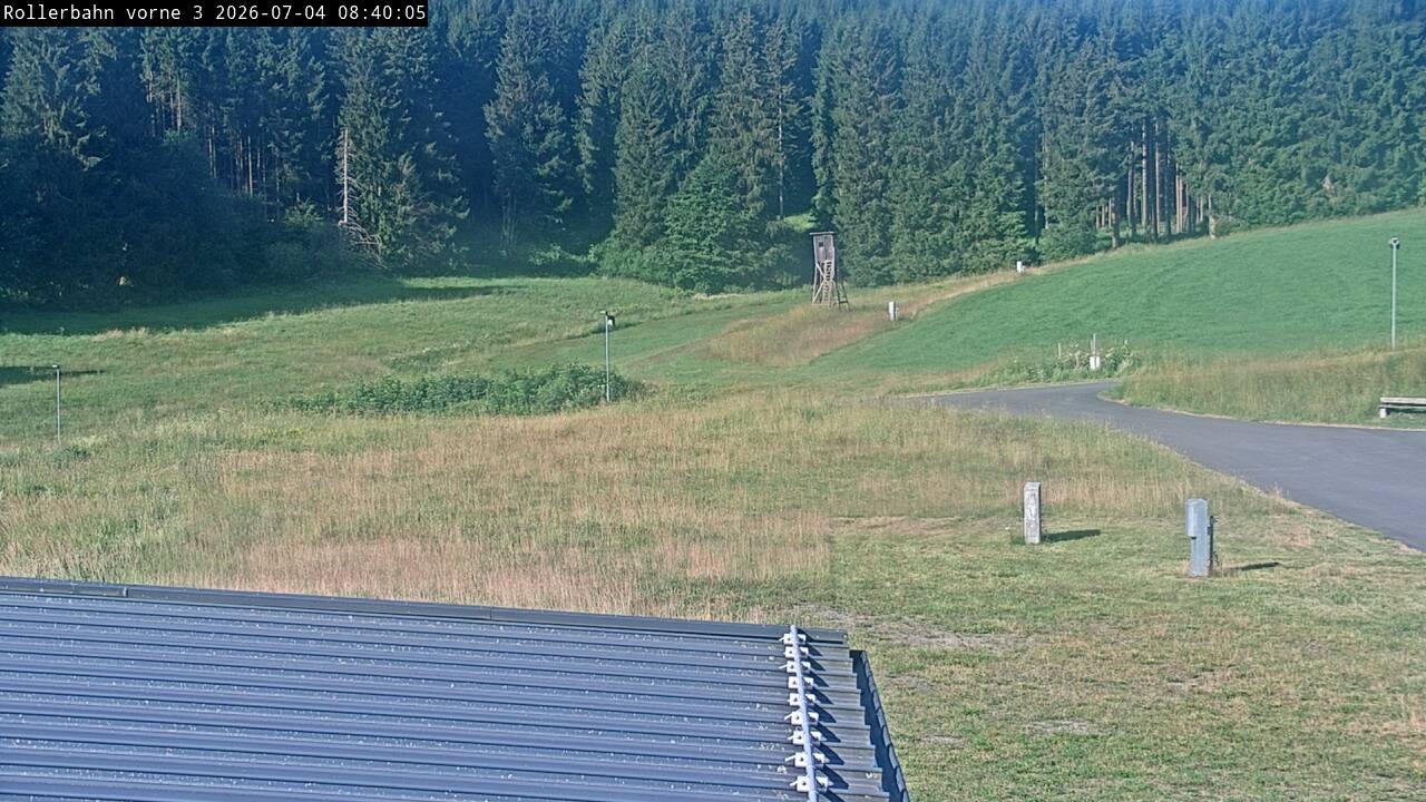 Archiv Foto Webcam Willingen - Blick Rollerbahn der Biathlon Arena