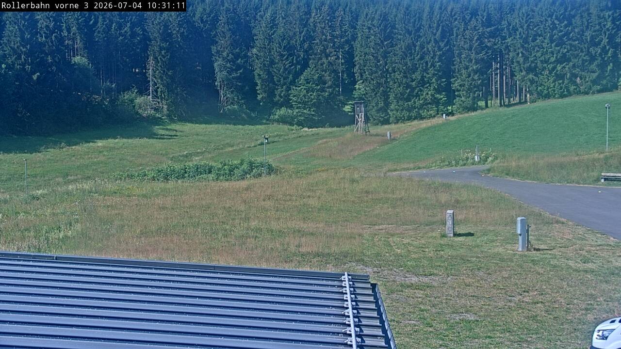 Archiv Foto Webcam Willingen - Blick Rollerbahn der Biathlon Arena